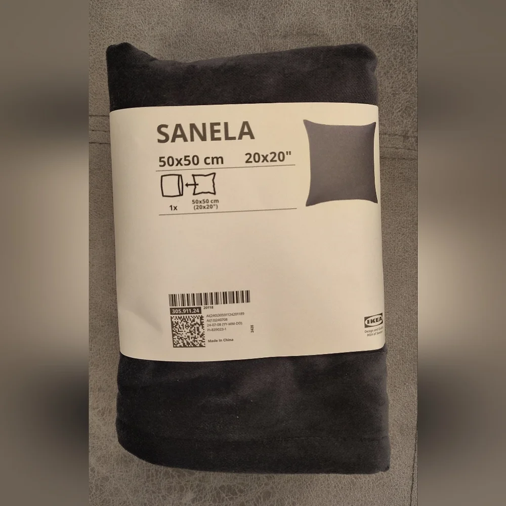 🩶NWT IKEA Sanela Pillow Cover - Dark Gray (20x20) 🩶